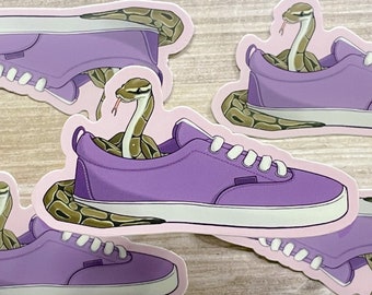 Ball Python Snake Shoe Matte Sticker