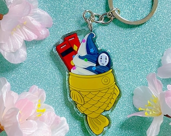 Faceless Taiyaki Double Sided Acrylic Keychain