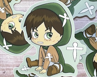 Anime Paper Attack Matte Vinyl Sticker