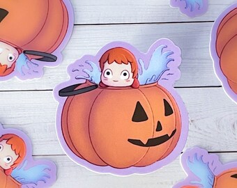 Halloween Fish Girl Matte Vinyl Sticker