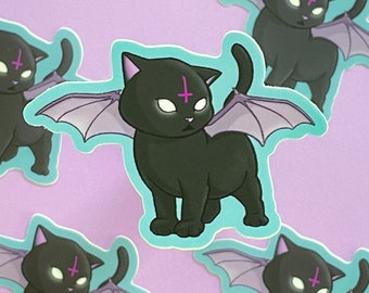 Demon Kitty Matte Vinyl Sticker