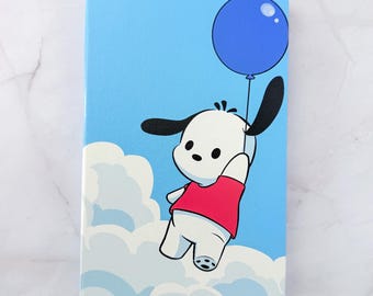 Kawaii Balloon Dog Leatherette Sketchbook with Blank Pages A5 Notebook