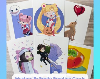Pack of 4 Mystery B-Grade Greeting Cards Small Greeting Card