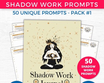Schaduwwerk Journal Prompts Pack#1, Afdrukbare Planner Inserts, Geestelijke Gezondheid Genezing, Stemmingstherapie, Mindfulness, Zelfontwikkeling, Wellness