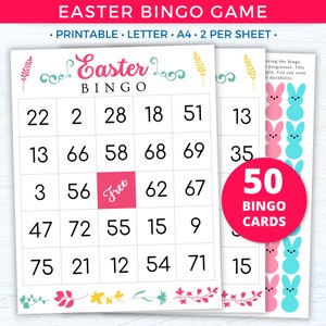 Ostern Bingo Karten druckbares Spiel, Ostern Party Spiel, Frühling Bingo Bretter druckbare Aktivität, Spiele für Kinder Geburtstag Familien Klassenzimmer Ideen