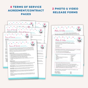 Pet Sitter Contract Agreement & Client Intake Forms for a Pet Sitting Business