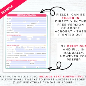 Printable and fillable PDF of Family In Case of Emergency Binder, Just In Case Binder, What If Binder, End of Life Planner, Legacy Plan Organizer