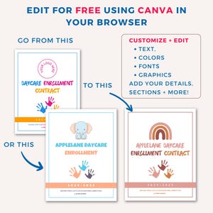 Daycare Starter Kit, Daycare Forms, Daycare Contract Template, Childcare Forms, Home Daycare Forms, Enrollment Paperwork Policies Preschool