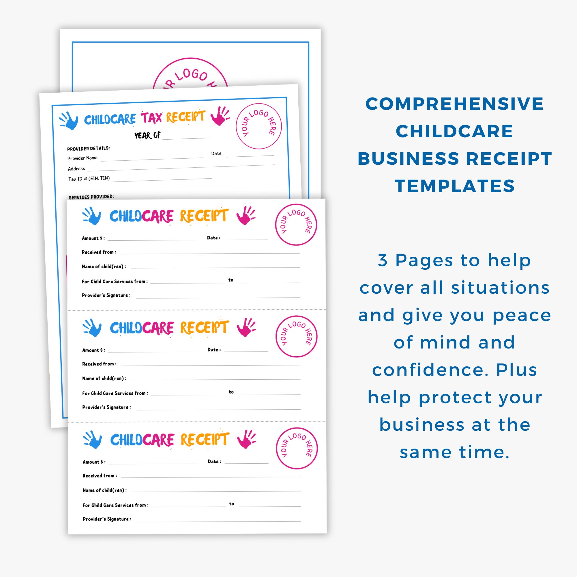 Editable Childcare Receipt Template, in Home Daycare Tax Receipt ...