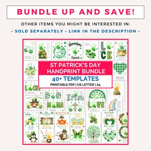 St Patricks Day Handprint Craft Clover, Printable St Patrick Handprint ...