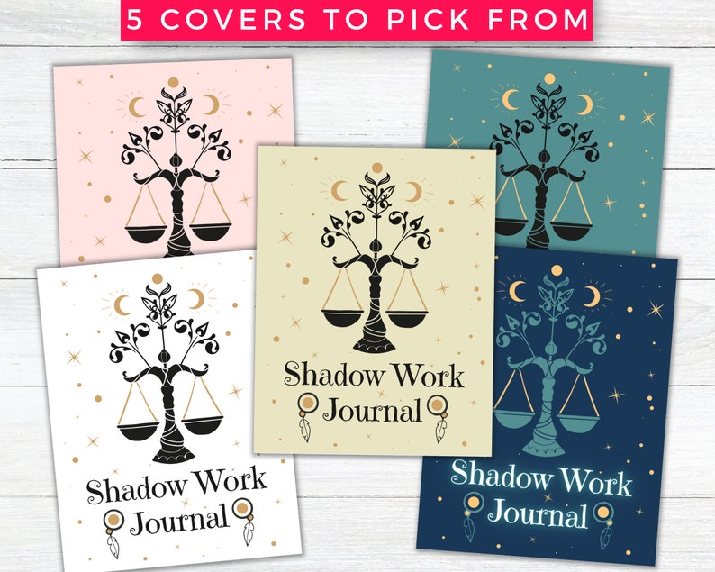 Shadow Work Journal Prompts as Journal Printable Planner Inserts for Mental Health Healing, Mood Therapy, Mindfulness, Self Development and Wellness