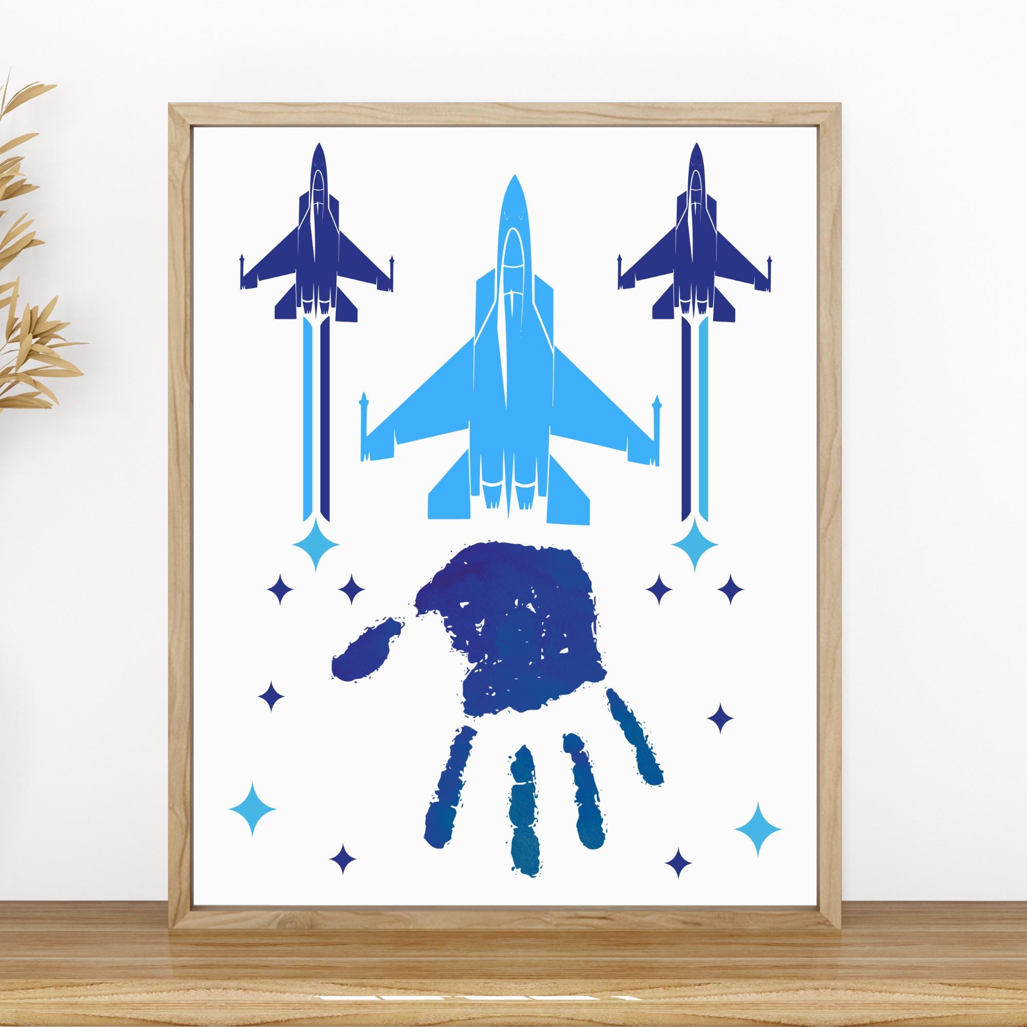 37 Easy Airplane Crafts for Kids: Perfect for All Ages 3 Fathers Day Handprint Printable Craft, Airplane Handprint Craft for…