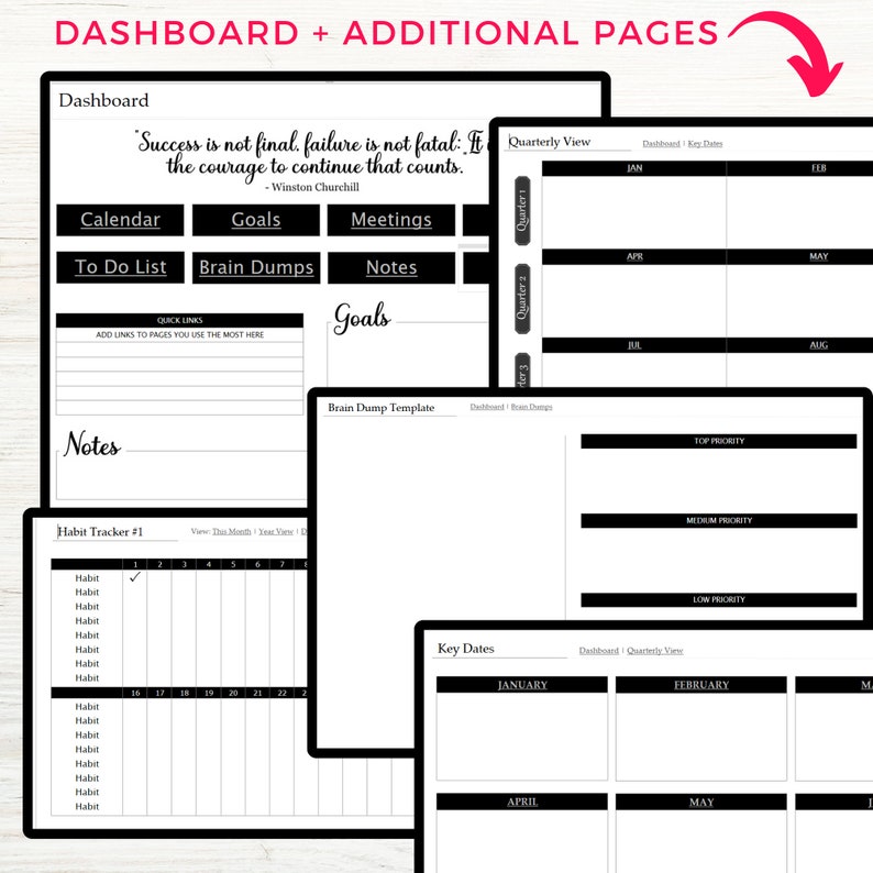 OneNote Template for Work, OneNote Planner 2025 2026 Professional OneNote Template, Digital OneNote Planner Template, Project Management