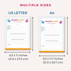 In Home Daycare Forms, Childcare Enrollment Forms, Daycare Contract Policy Handbook, Daycare Printables Editable Canva Template, Preschool
