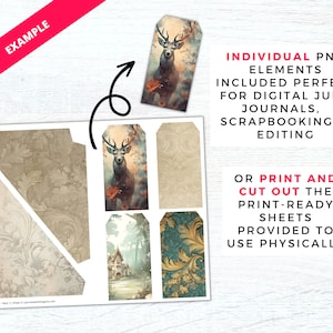 Whimsical Forest Junk Journal Printable Kit Vintage Fairytale Shabby ...