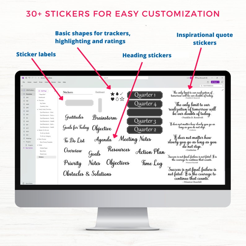 OneNote Template for Work, OneNote Planner 2025 2026 Professional OneNote Template, Digital OneNote Planner Template, Project Management