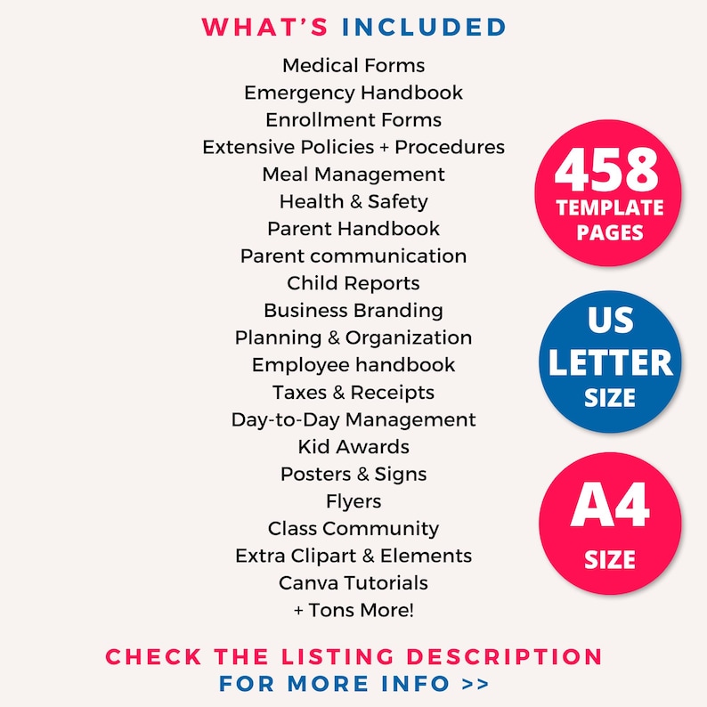 Daycare Starter Kit, Daycare Forms, Daycare Contract Template, Childcare Forms, Home Daycare Forms, Enrollment Paperwork Policies Preschool