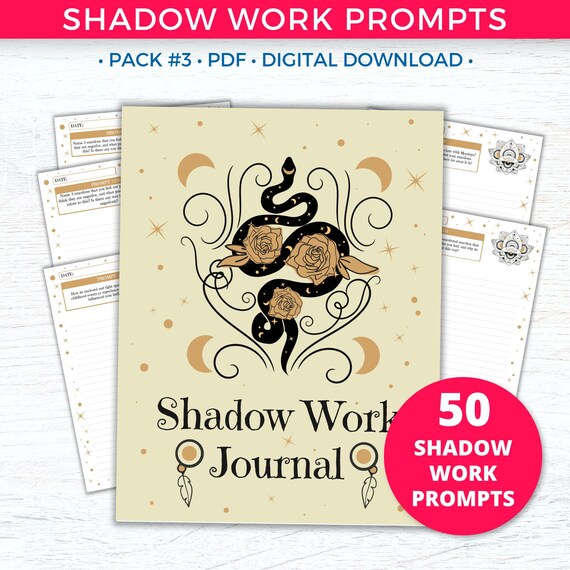 Shadow Work Prompts Pack#3 | Journal Printable Planner Inserts, Mental Health Healing, Mood Therapy, Mindfulness, Self Development, Wellness