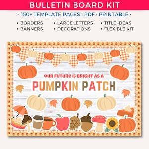 Fall Bulletin Board Kit, Fall Classroom Decor, Halloween Bulletin Board Printables, Autumn Teacher Resources, Borders October School Door C