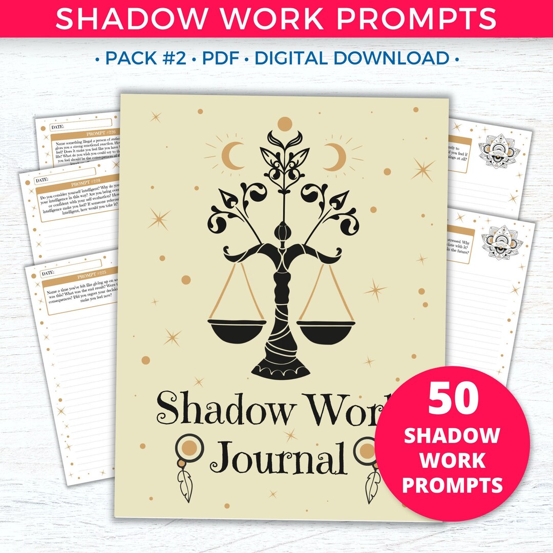 Shadow Work Prompts Pack#2 | Journal Printable Planner Inserts, Mental ...