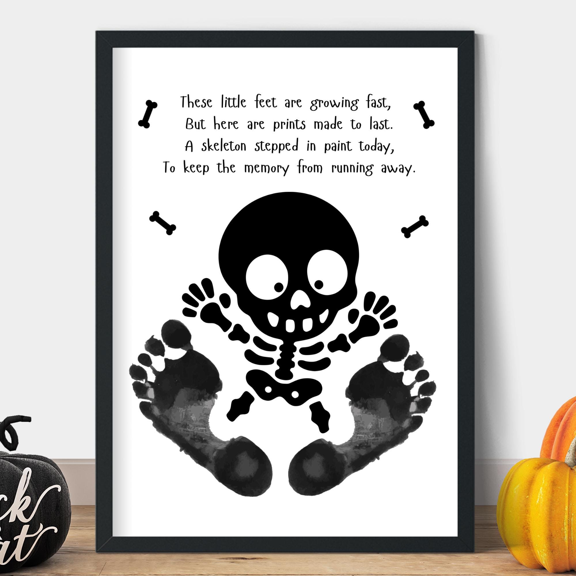Halloween Handprint Art, Halloween Handprint Craft, Skeleton…