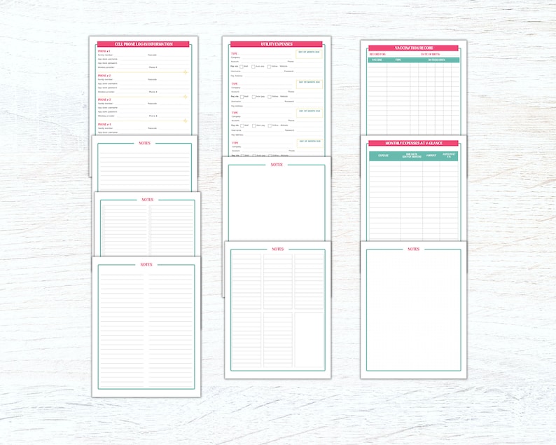 Printable and fillable PDF of Family In Case of Emergency Binder, Just In Case Binder, What If Binder, End of Life Planner, Legacy Plan Organizer