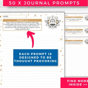 Shadow Work Prompts Pack #3 for Journal Printable Planner Inserts, Mental Health Healing, Mood Therapy, Mindfulness, Self Development and Wellness