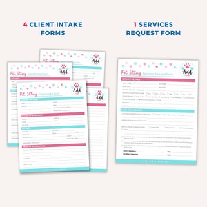 Pet Sitter Contract Agreement & Client Intake Forms for a Pet Sitting Business