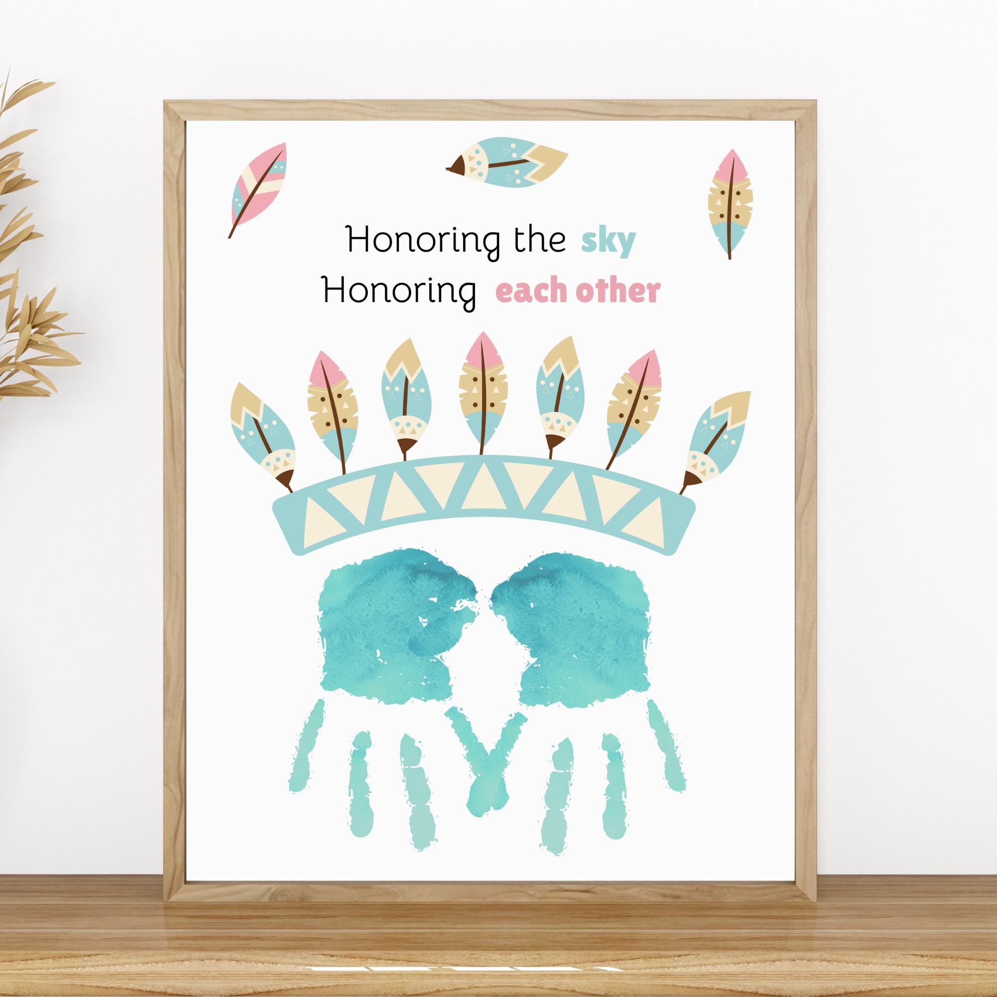 Native American Handprint Crafts Art for Kids, Native American Heritage ...