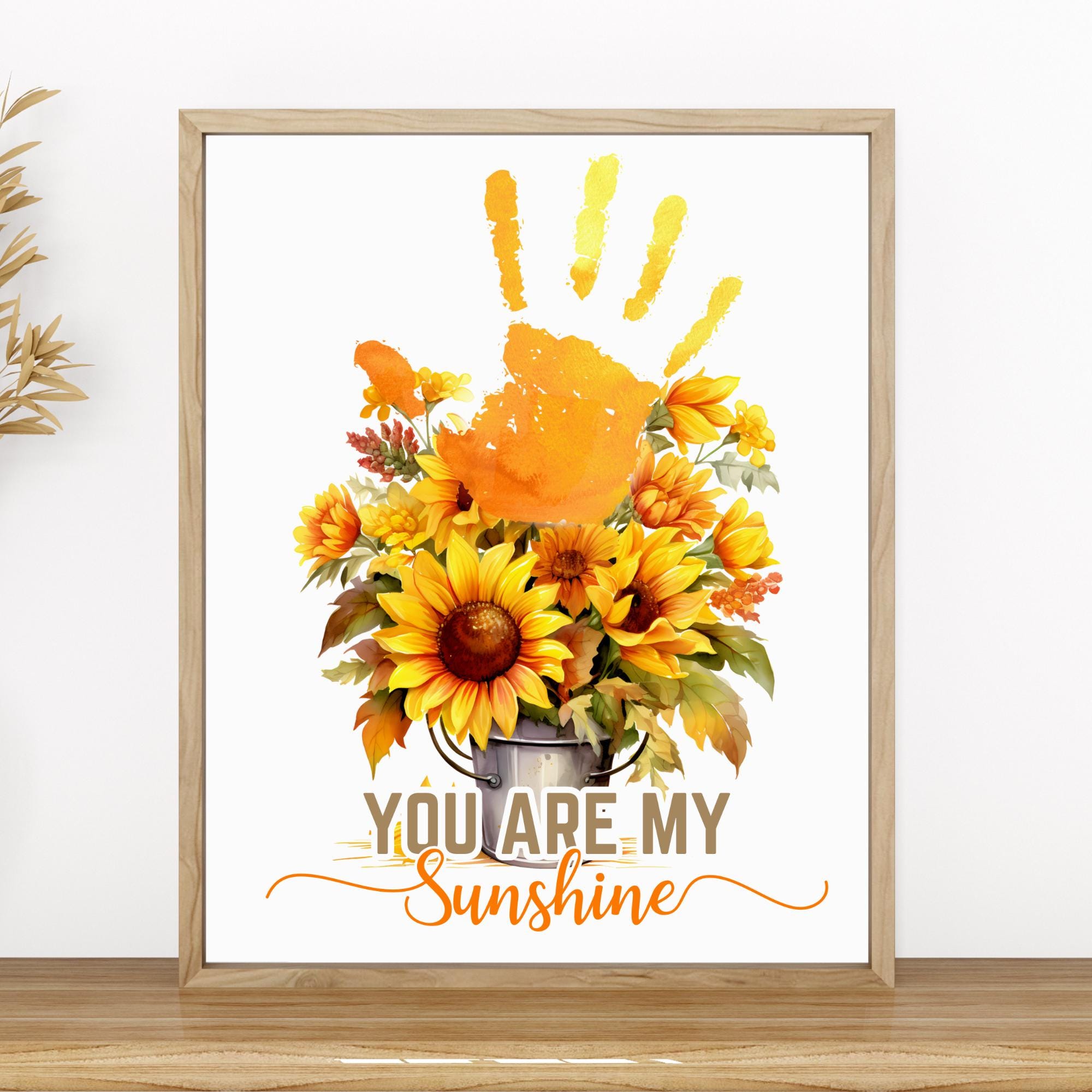 41 Creative Sunflower Crafts for Kids 17 Sunflower Handprint Printable Craft, You Are My Sunshine Handprint…