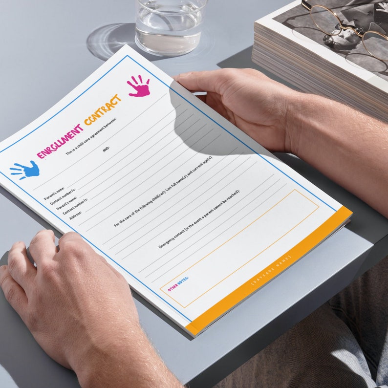 In Home Daycare Forms, Childcare Enrollment Forms, Daycare Contract Policy Handbook, Daycare Printables Editable Canva Template, Preschool