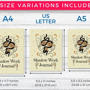 Shadow Work Prompts Pack #3 for Journal Printable Planner Inserts, Mental Health Healing, Mood Therapy, Mindfulness, Self Development and Wellness