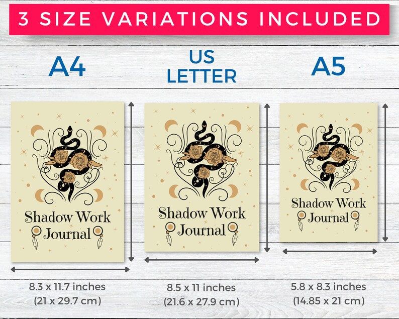 Shadow Work Prompts Pack #3 for Journal Printable Planner Inserts, Mental Health Healing, Mood Therapy, Mindfulness, Self Development and Wellness