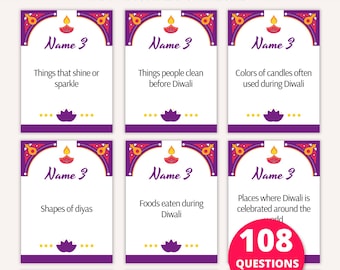 Diwali 5 Second Game, Diwali Trivia Game Printable, Diwali Party Games for Kids Adults, Fun Diwali Game, Think Fast Game, Family Game Night
