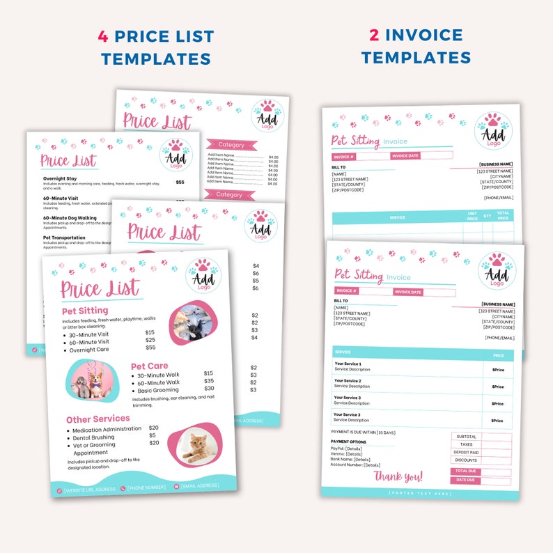 Pet Sitter Contract Agreement & Client Intake Forms for a Pet Sitting Business