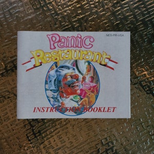 Custom Made Panic Restaurant Manual for the Nintendo Nes