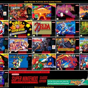 Custom Made Super Nintendo Replacement Labels.