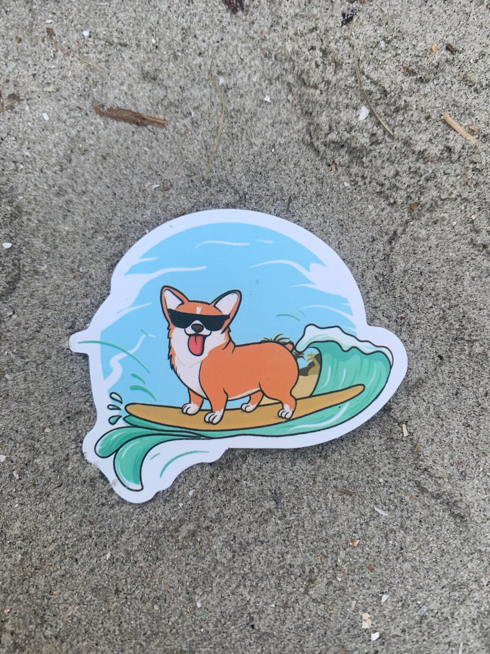 Dog Surfer Waterproof Vinyl Sticker Water Bottle Computer Etsy