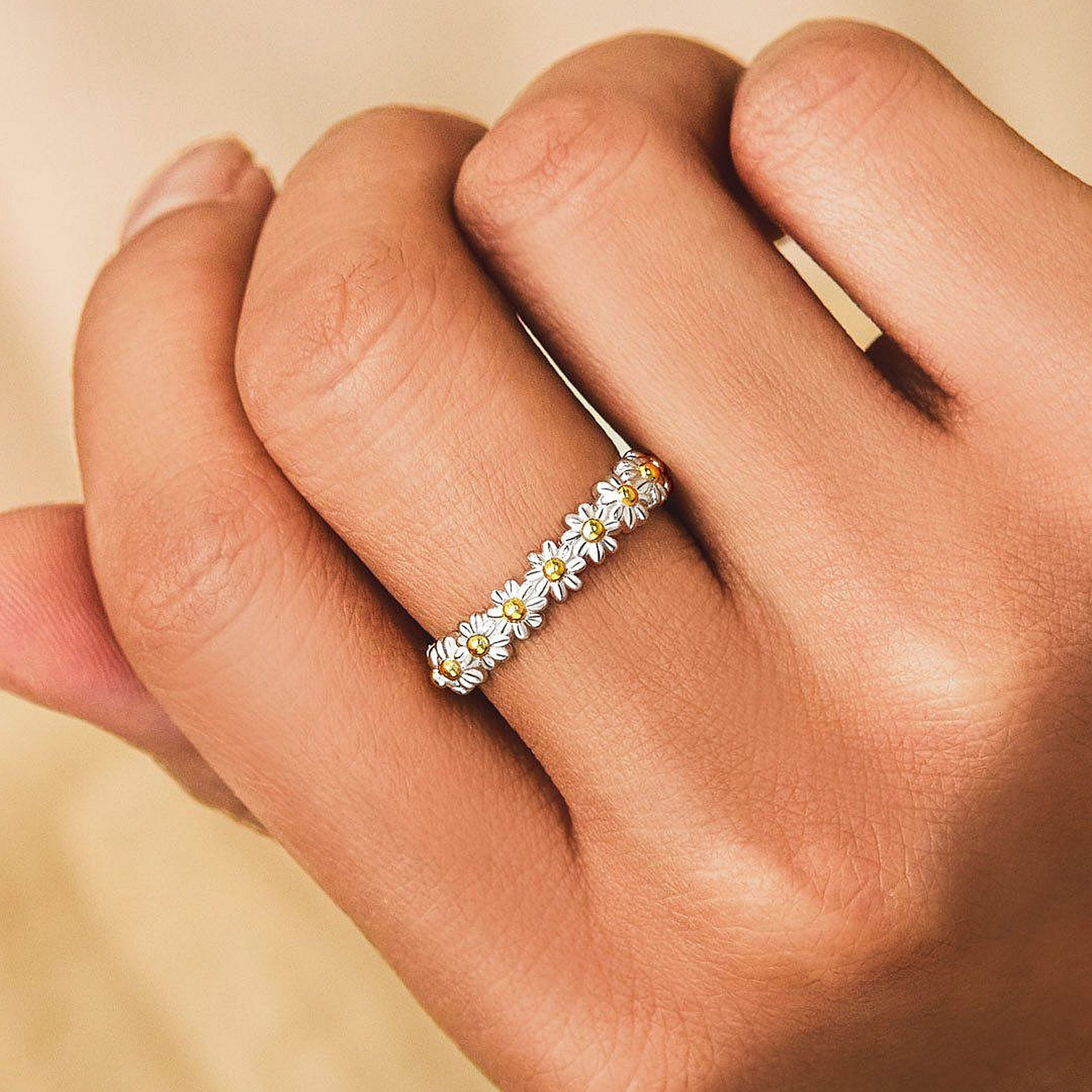 Daisy Ring Adjustable Daisy Flower Ring Feminine Ring Cute Etsy