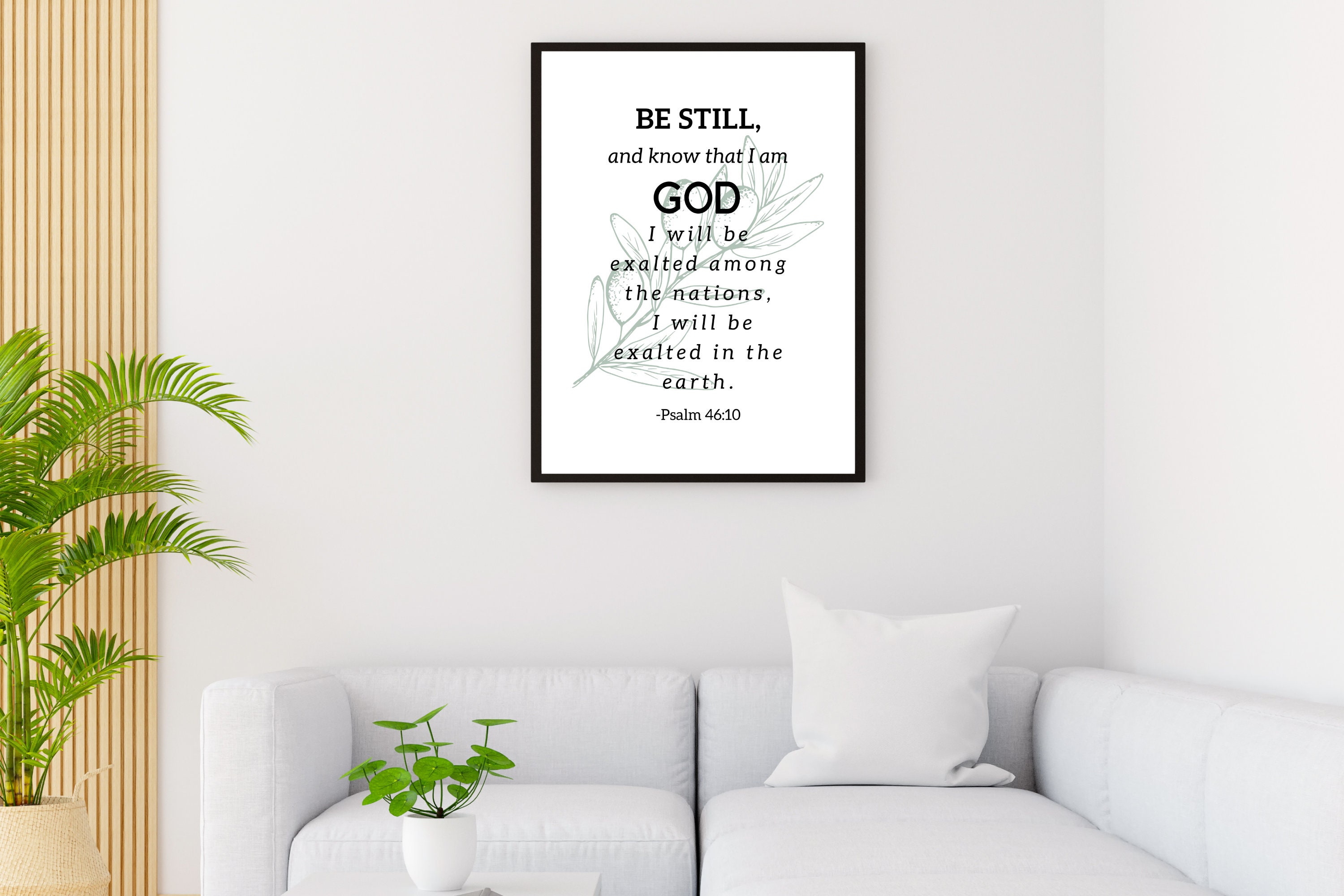 Be Still Printable Christian Wall Art, Digital Download Scripture Wall ...