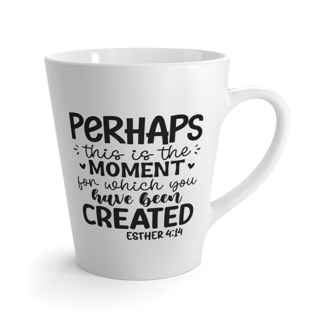 Bible Verse Ceramic Latte Mug 12 Oz, Bible Verse Mug, Scripture Mug