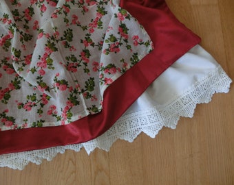 Petticoat ANDREA for young girls/women, mercerized cotton damask