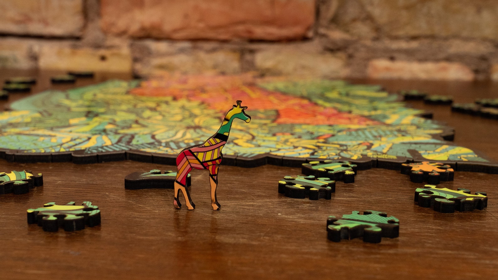 Wooden Giraffe puzzle aesthetic wall decor retirement gift box Etsy