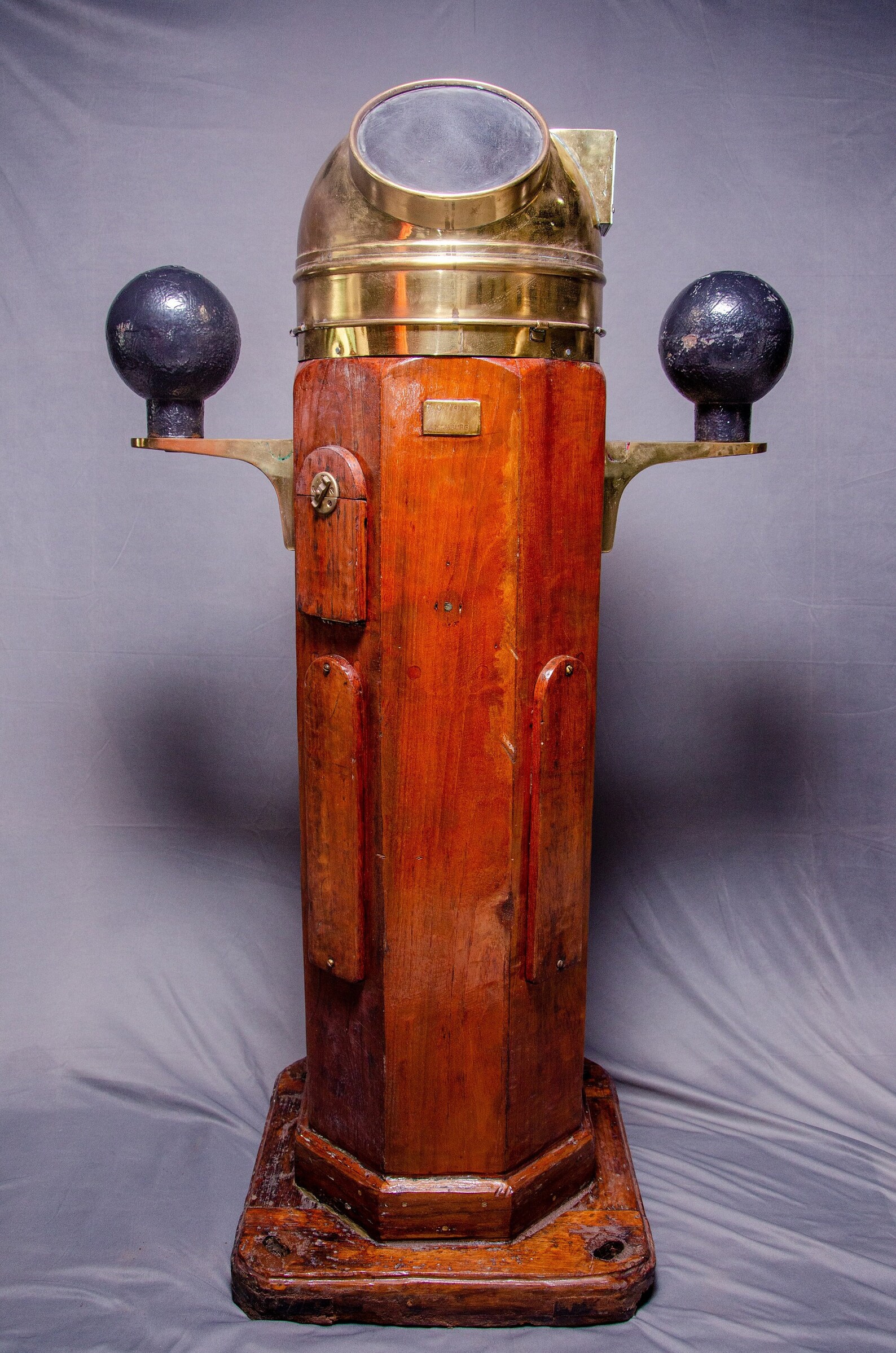 Antique 100 Original Large Wooden & Brass Binnacle Nautical Etsy