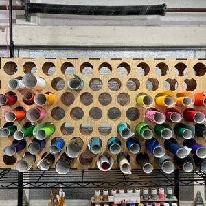 74 Roll Vinyl Storage Rack Plans for 5mm Plywood