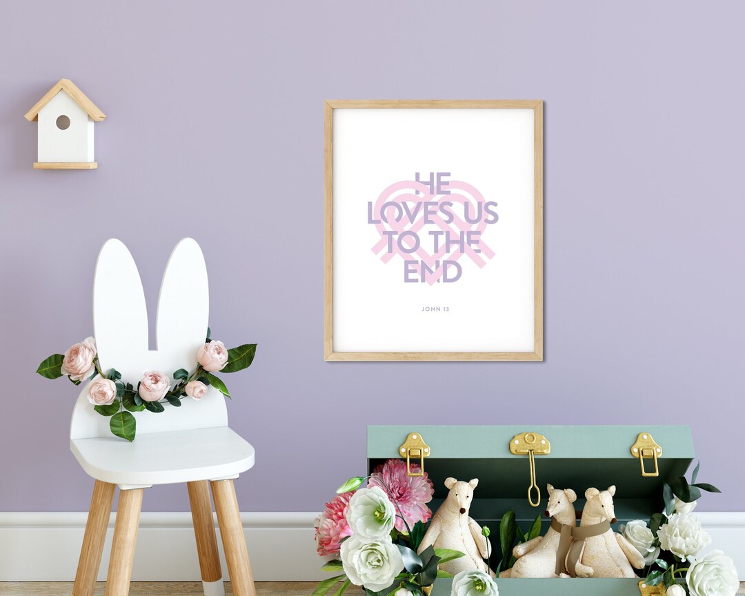 Nursery Scripture Wall Art, Girls Wall Art, Christian Wall Art for