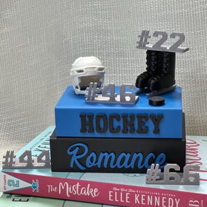 Hockey Romance Bookstack Bookshelf Decor | Booktok | 3D Printed