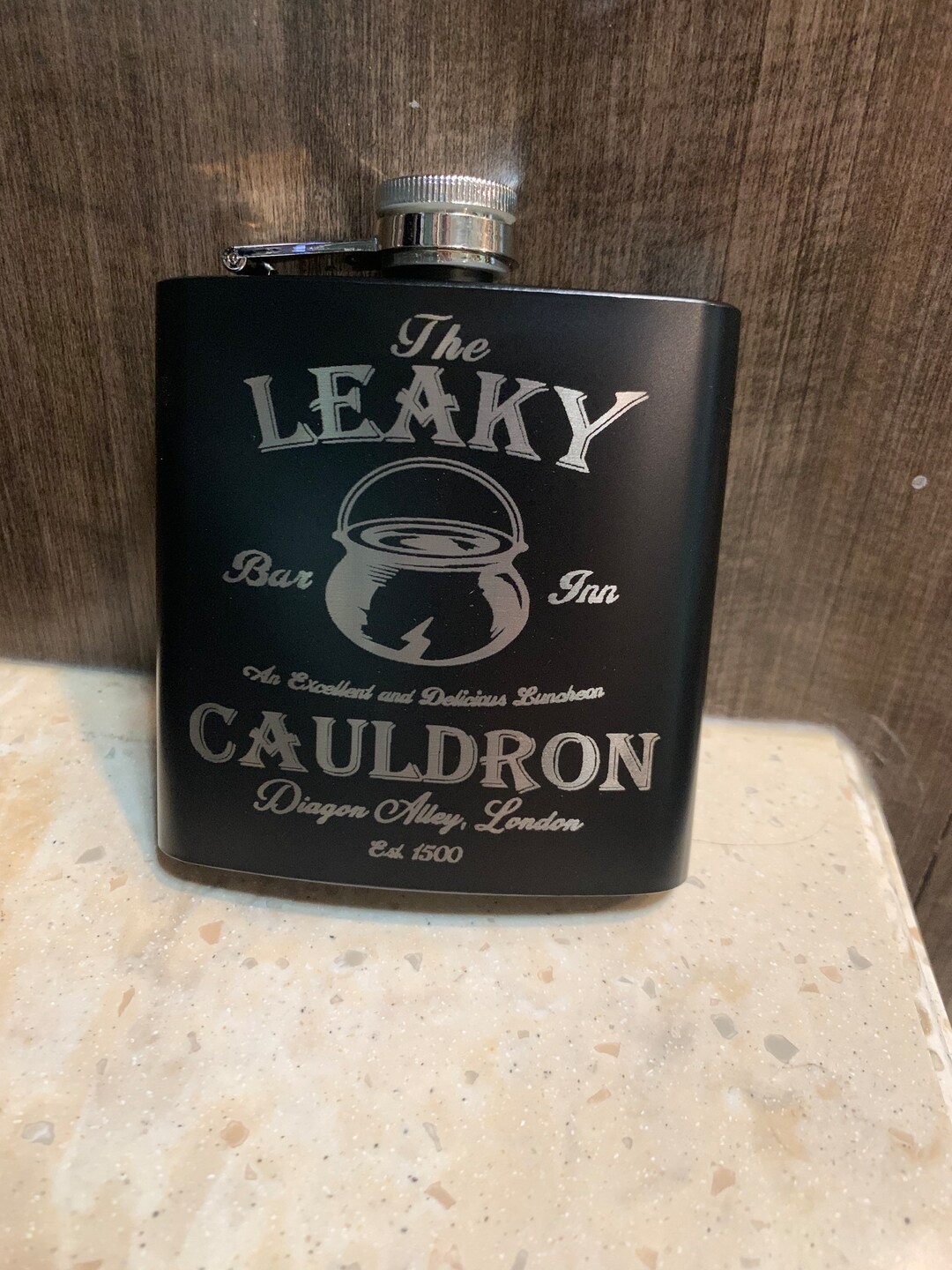 Wizarding Inspired Hip Flask Leaky Cauldron Etsy