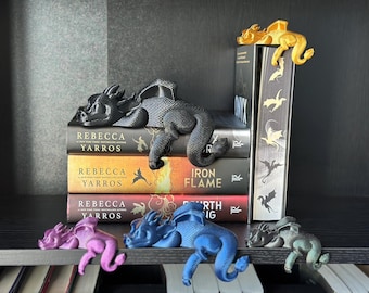Sleeping Dragon Shelf Sitters | Fourth Wing inspired dragon shelf sitters | 3D printed