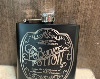 Wizarding inspired hip flask Polyjuice Potion